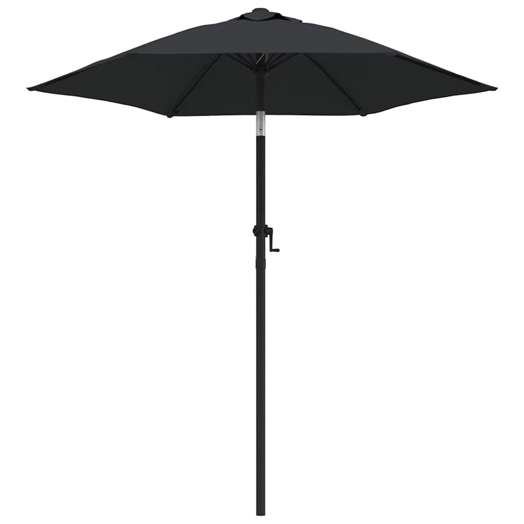 Garden Parasol | Black and dark grey | Aluminium, Polyester | Medium