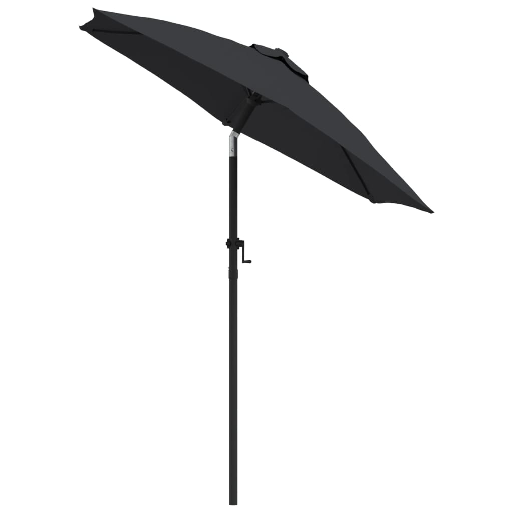 Garden Parasol | Black and dark grey | Aluminium, Polyester | Medium