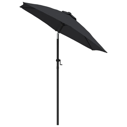 Garden Parasol | Black and dark grey | Aluminium, Polyester | Medium