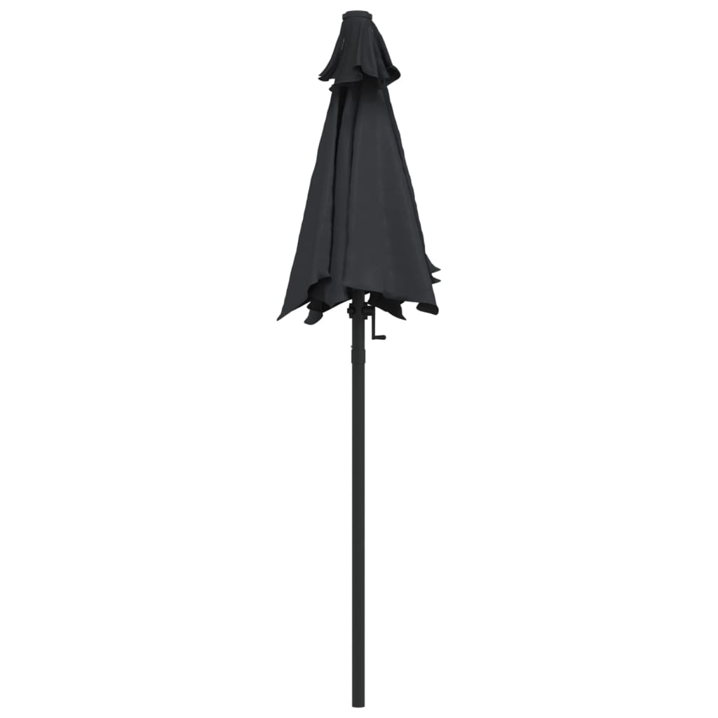 Garden Parasol | Black and dark grey | Aluminium, Polyester | Medium