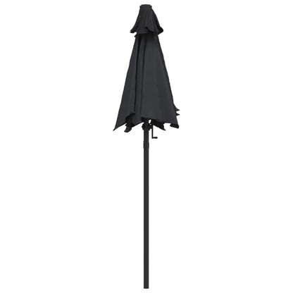 Garden Parasol | Black and dark grey | Aluminium, Polyester | Medium