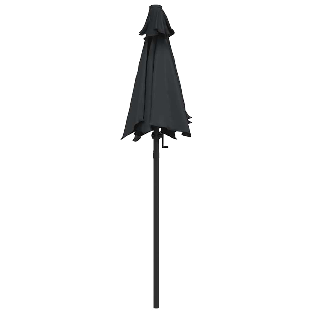 Garden Parasol | Black and dark grey | Aluminium, Polyester | Medium