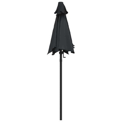 Garden Parasol | Black and dark grey | Aluminium, Polyester | Medium
