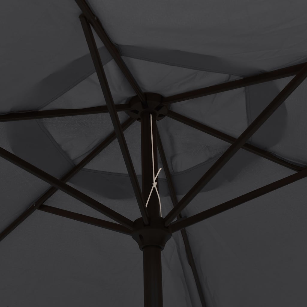 Garden Parasol | Black and dark grey | Aluminium, Polyester | Medium