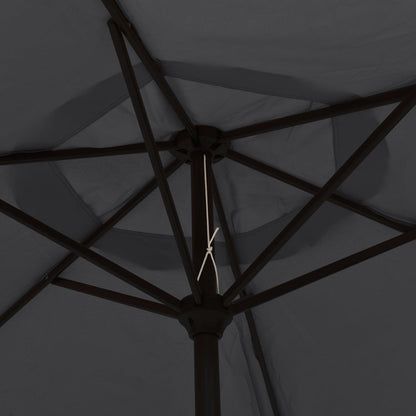Garden Parasol | Black and dark grey | Aluminium, Polyester | Medium