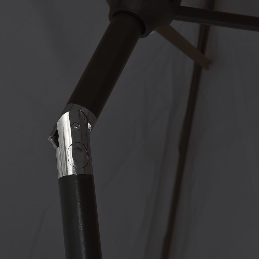 Garden Parasol | Black and dark grey | Aluminium, Polyester | Medium