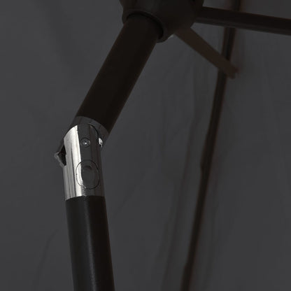 Garden Parasol | Black and dark grey | Aluminium, Polyester | Medium