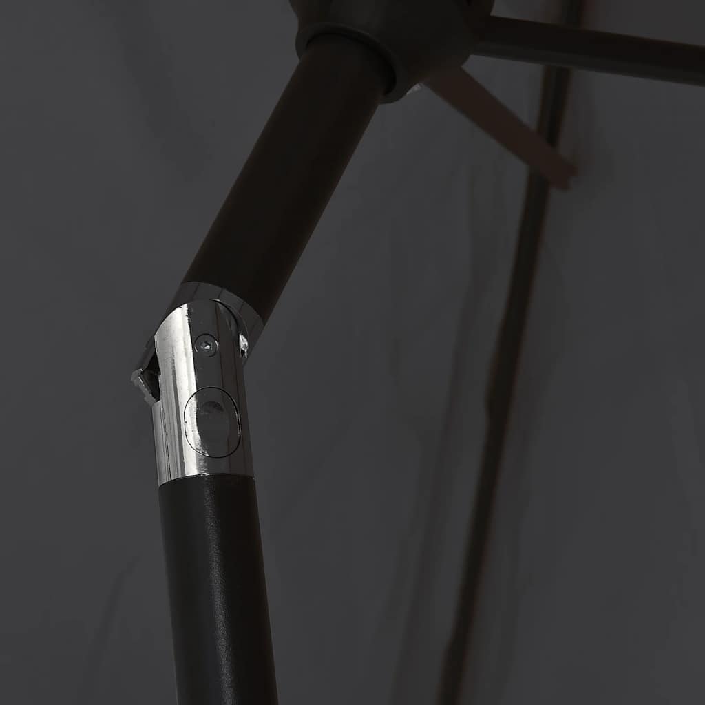 Garden Parasol | Black and dark grey | Aluminium, Polyester | Medium