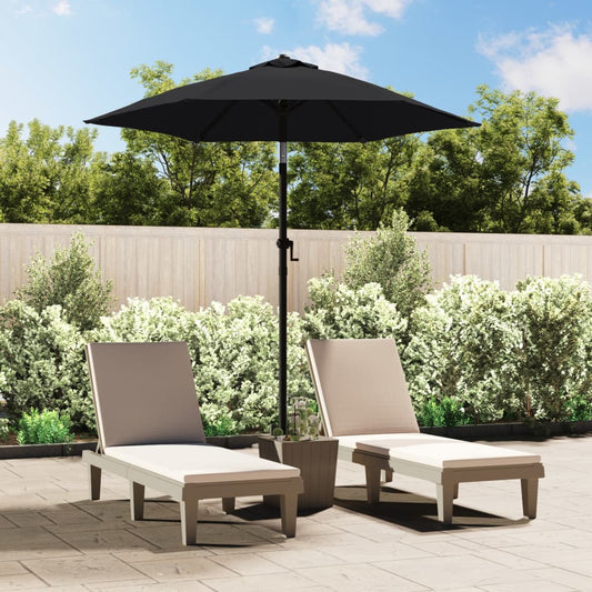 Garden Parasol | Black and dark grey | Aluminium, Polyester | Medium