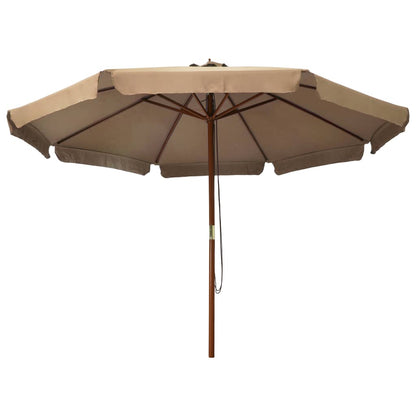Garden Parasol | Taupe | Polyester, Laminated Bamboo, Hardwood | Large