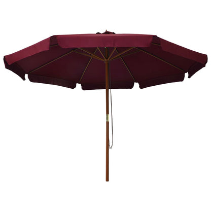 Garden Parasol | Burgundy | Polyester, Laminated bamboo, Hardwood | Large