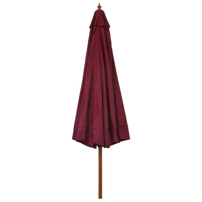 Garden Parasol | Burgundy | Polyester, Laminated bamboo, Hardwood | Large