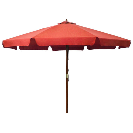 Garden Parasol | Terracotta | Polyester, Laminated Bamboo, Hardwood