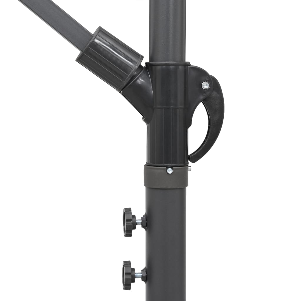 Hanging Garden Parasol Taupe 3 m Aluminium Pole