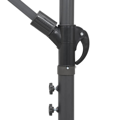 Hanging Garden Parasol Taupe 3 m Aluminium Pole