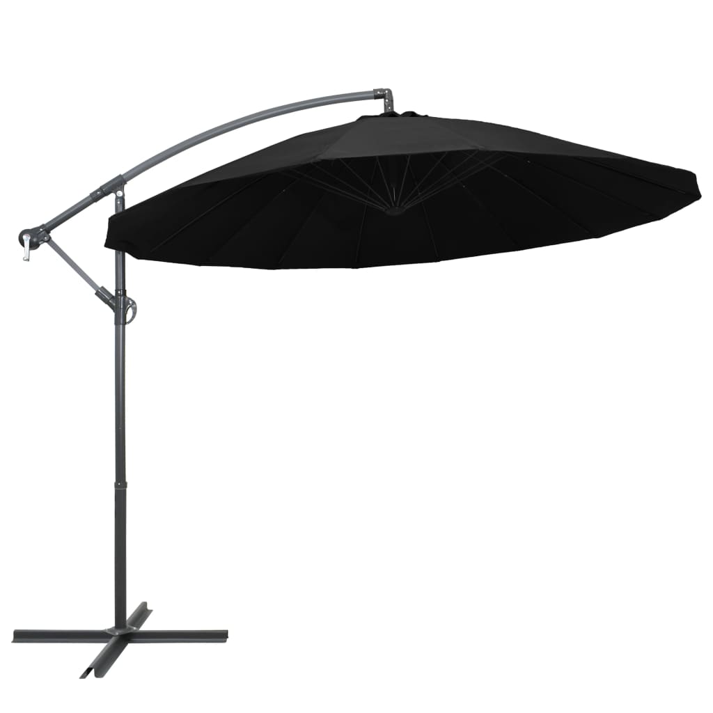 Garden Parasol | Black | Aluminium, Polyester | Extra Large