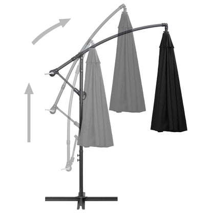 Garden Parasol | Black | Aluminium, Polyester | Extra Large