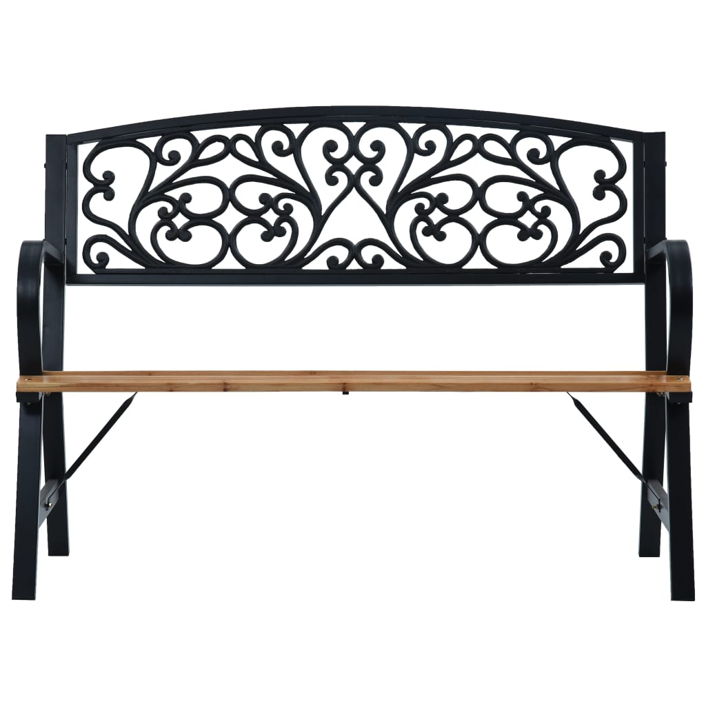 Garden Bench | Black | Wood | 120 cm | Durable | Garden Bench