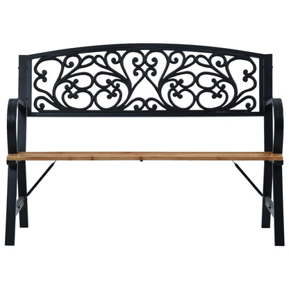 Garden Bench | Black | Wood | 120 cm | Durable | Garden Bench