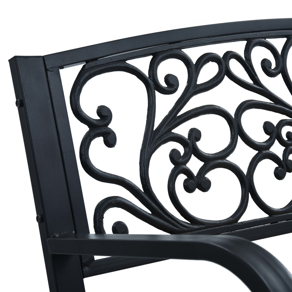 Garden Bench | Black | Wood | 120 cm | Durable | Garden Bench