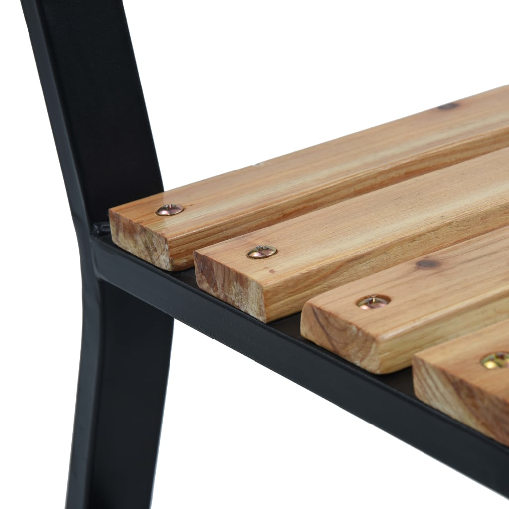 Garden Bench | Black | Wood | 120 cm | Durable | Garden Bench