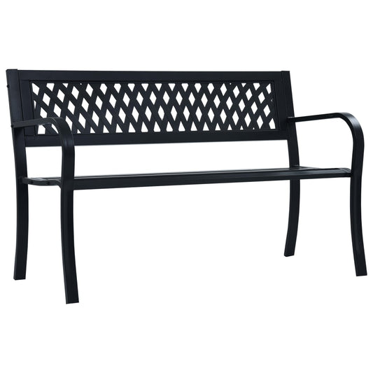 Garden Bench | Black | Steel | Standard | Durable | Garden Bench