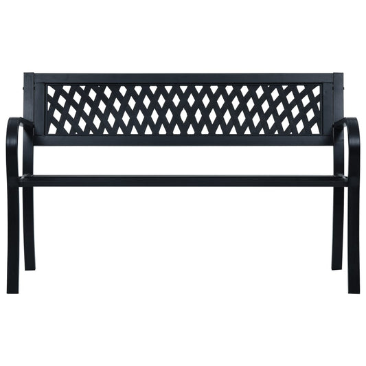 Garden Bench | Black | Steel | Standard | Durable | Garden Bench