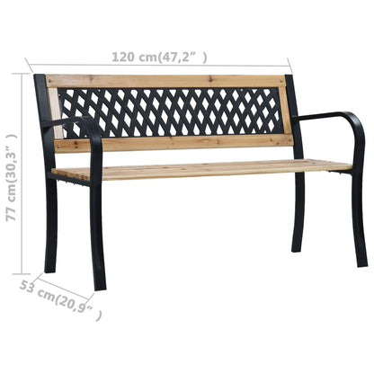 Garden Bench | Brown and Black