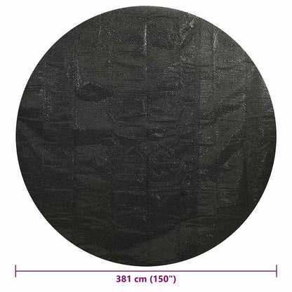 Pool Cover | Black | Polyethylene | 381 cm diameter | Heat-resistant
