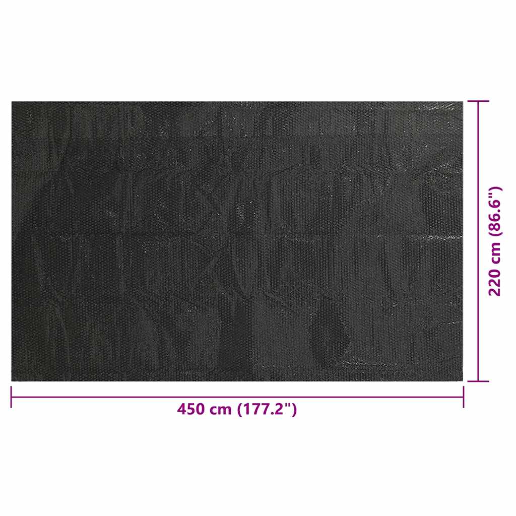 Pool Cover Black 450x220 cm PE