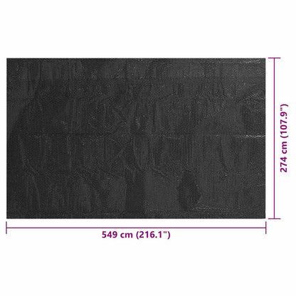 Pool Cover Black 549x274 cm PE
