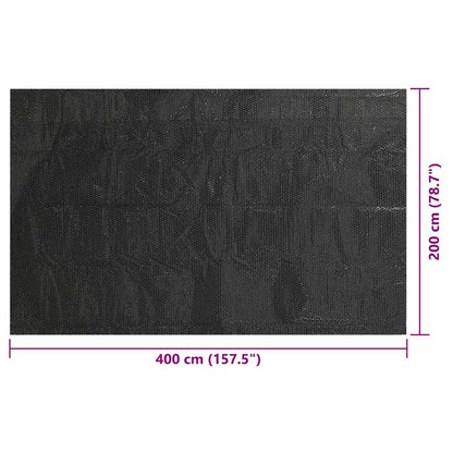 Pool Cover Black 400x200 cm PE
