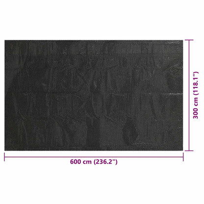Pool Cover Black 600x300 cm PE
