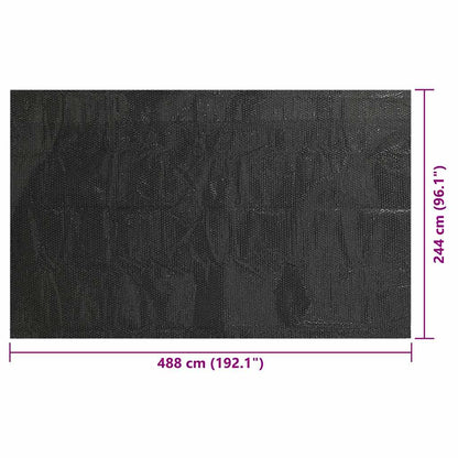 Pool Cover Black 488x244 cm PE