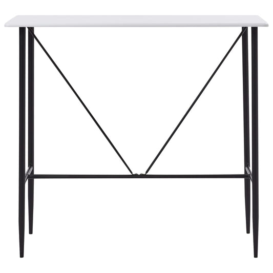 Bar Table White 120x60x110 cm MDF
