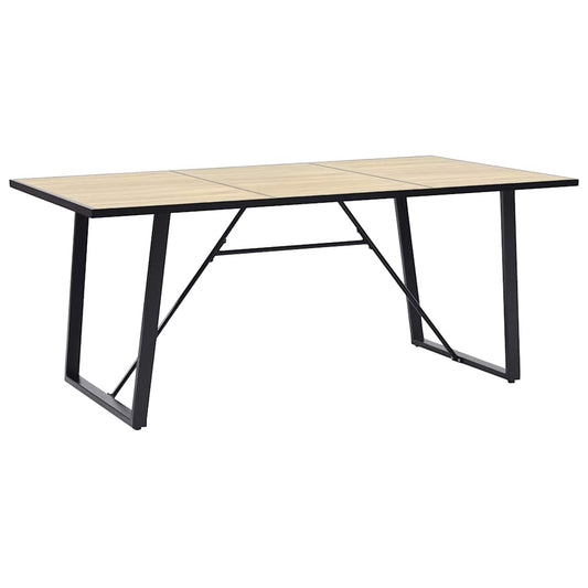 281564 vidaXL Dining Table Oak 200x100x75 cm MDF