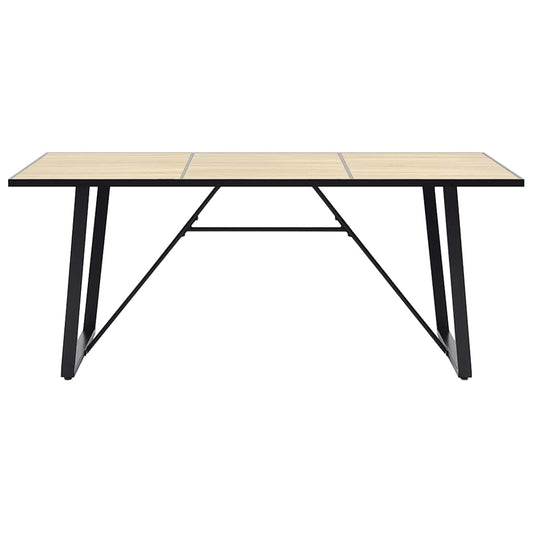 281564 vidaXL Dining Table Oak 200x100x75 cm MDF