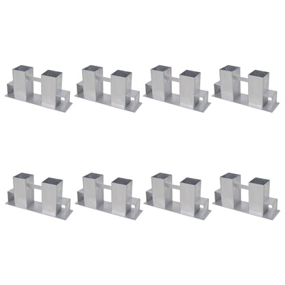 Firewood Stacking Aids 8 pcs Steel Silver