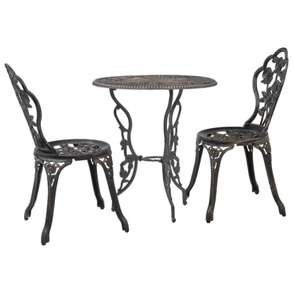 Bistro Set | Bronze | Cast Aluminium | Compact | Durable | Bistro Set
