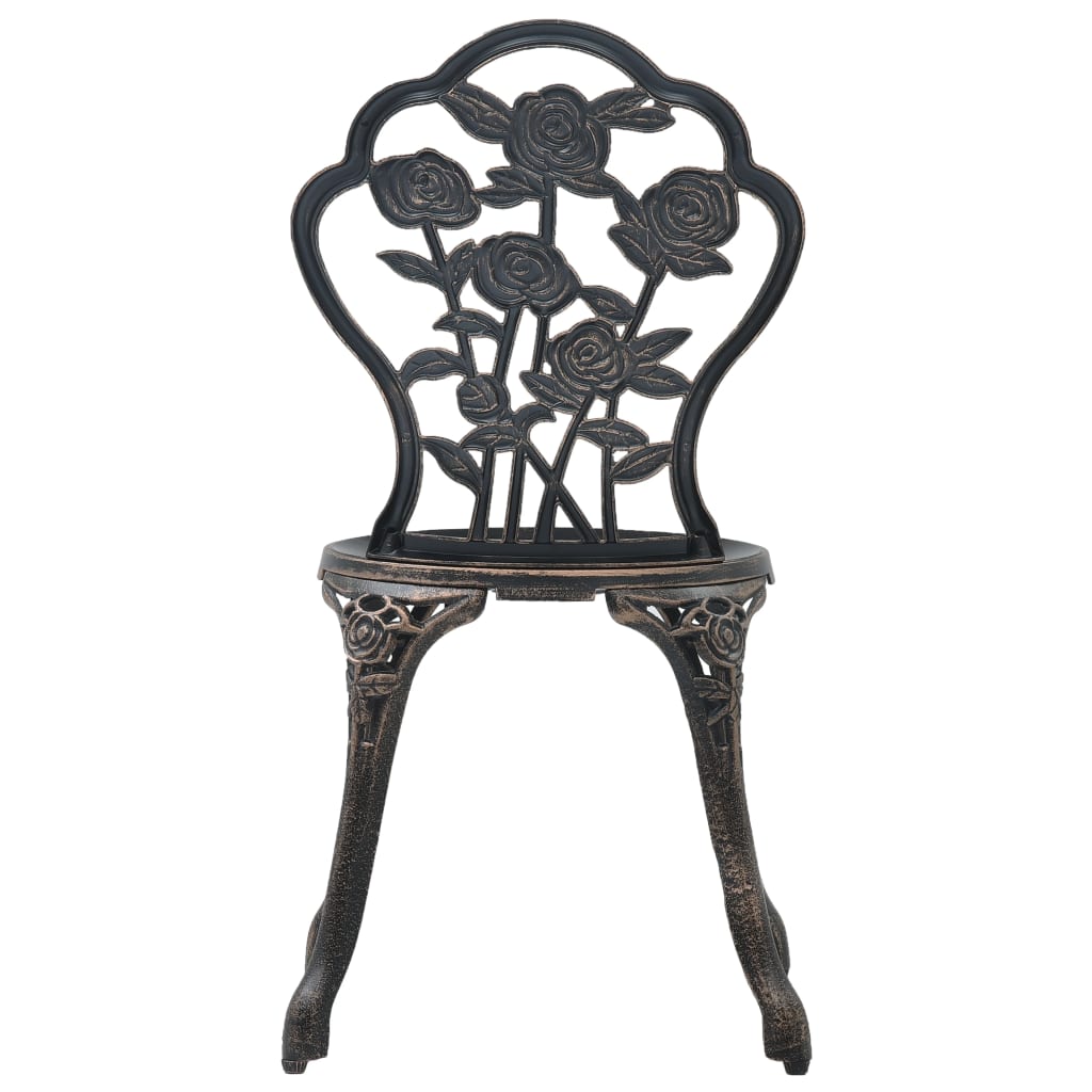 Bistro Set | Bronze | Cast Aluminium | Compact | Durable | Bistro Set
