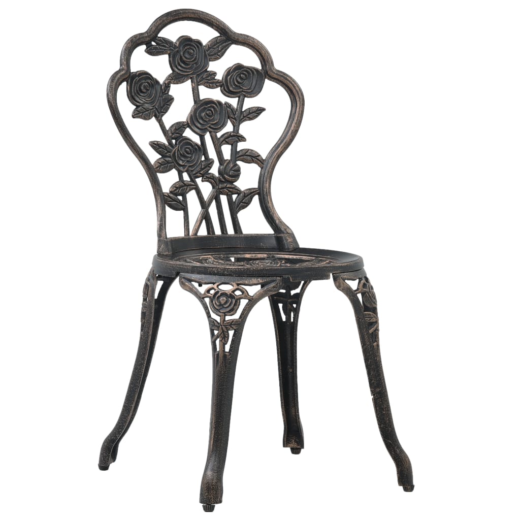 Bistro Set | Bronze | Cast Aluminium | Compact | Durable | Bistro Set