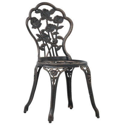 Bistro Set | Bronze | Cast Aluminium | Compact | Durable | Bistro Set