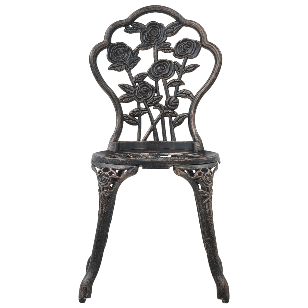 Bistro Set | Bronze | Cast Aluminium | Compact | Durable | Bistro Set