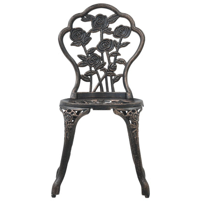 Bistro Set | Bronze | Cast Aluminium | Compact | Durable | Bistro Set