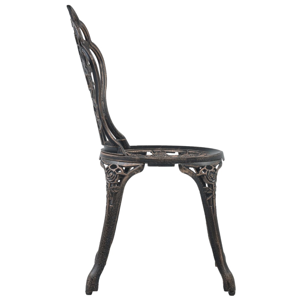 Bistro Set | Bronze | Cast Aluminium | Compact | Durable | Bistro Set