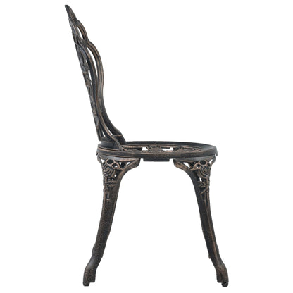 Bistro Set | Bronze | Cast Aluminium | Compact | Durable | Bistro Set
