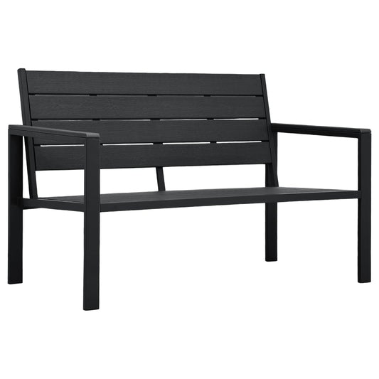 Garden Bench | Black | HDPE | 120 cm long |  Durable  | Garden Bench