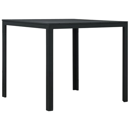 Coffee Table Black 78x78x74 cm HDPE Wood Look