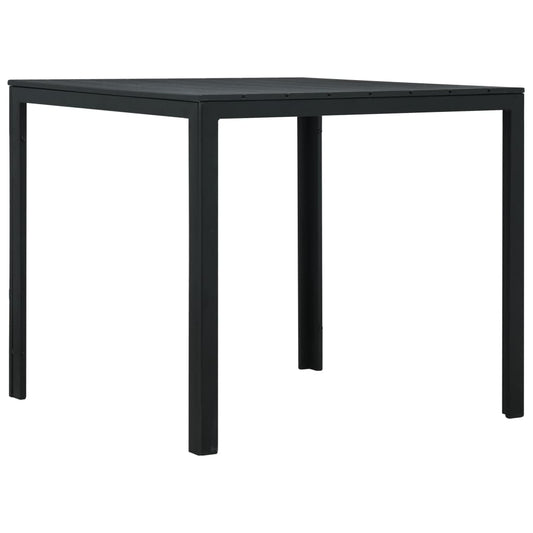47882 vidaXL Coffee Table Black 78x78x74 cm HDPE Wood Look