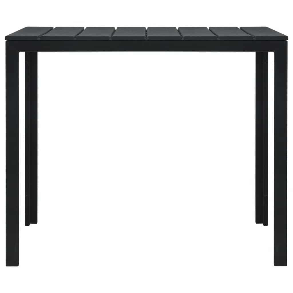 Coffee Table Black 78x78x74 cm HDPE Wood Look